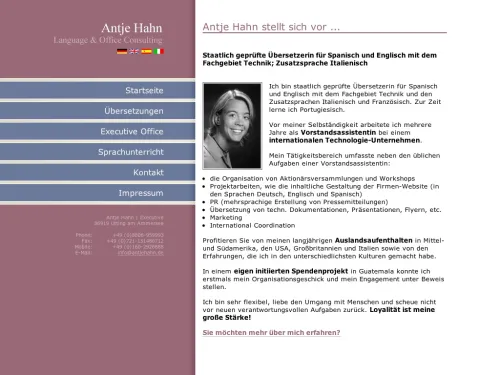 Antje Hahn | Language & Office Consulting