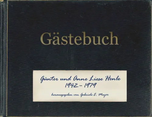 Gästebuch von Günter und Anne Liese Henle