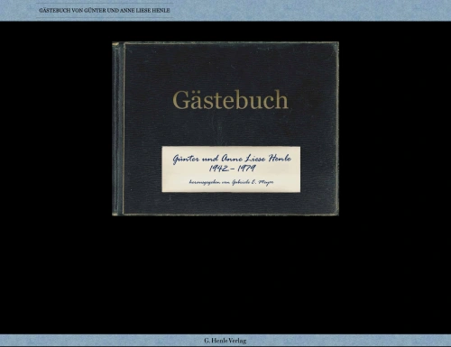 Gästebuch von Günter und Anne Liese Henle