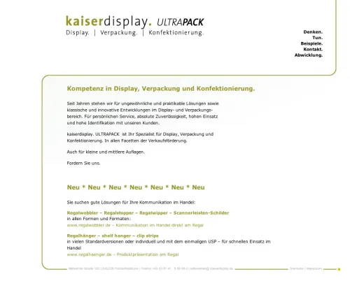 kaiserdisplay. ULTRAPACK Verlags- und Vertriebs-GmbH
